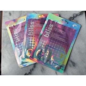 Bliss the Detoxifier Holographic Foil Sheet Mask Lot of 3
